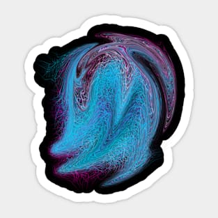 abstract wave modern Sticker